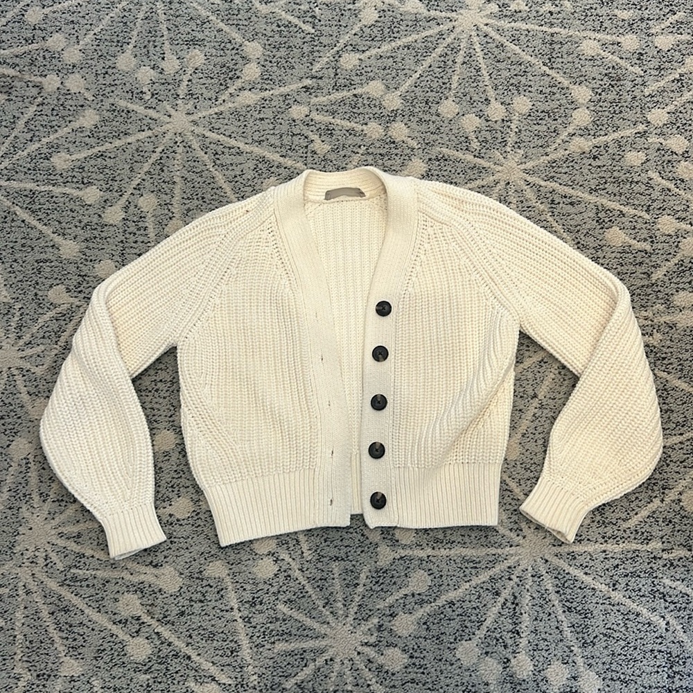 Everlane Boxy Cardigan in Canvas XS